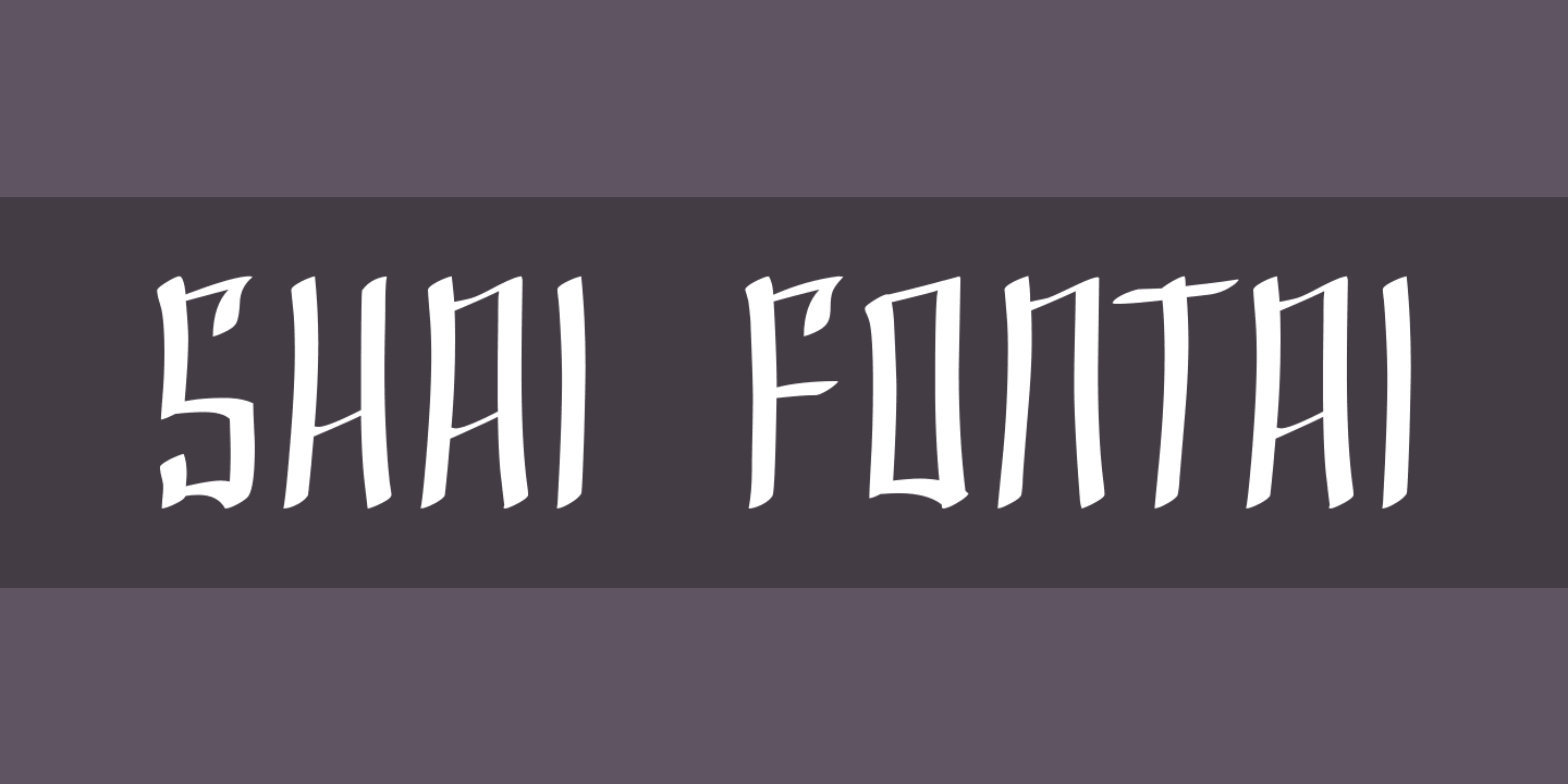 Пример шрифта Shai Fontai
